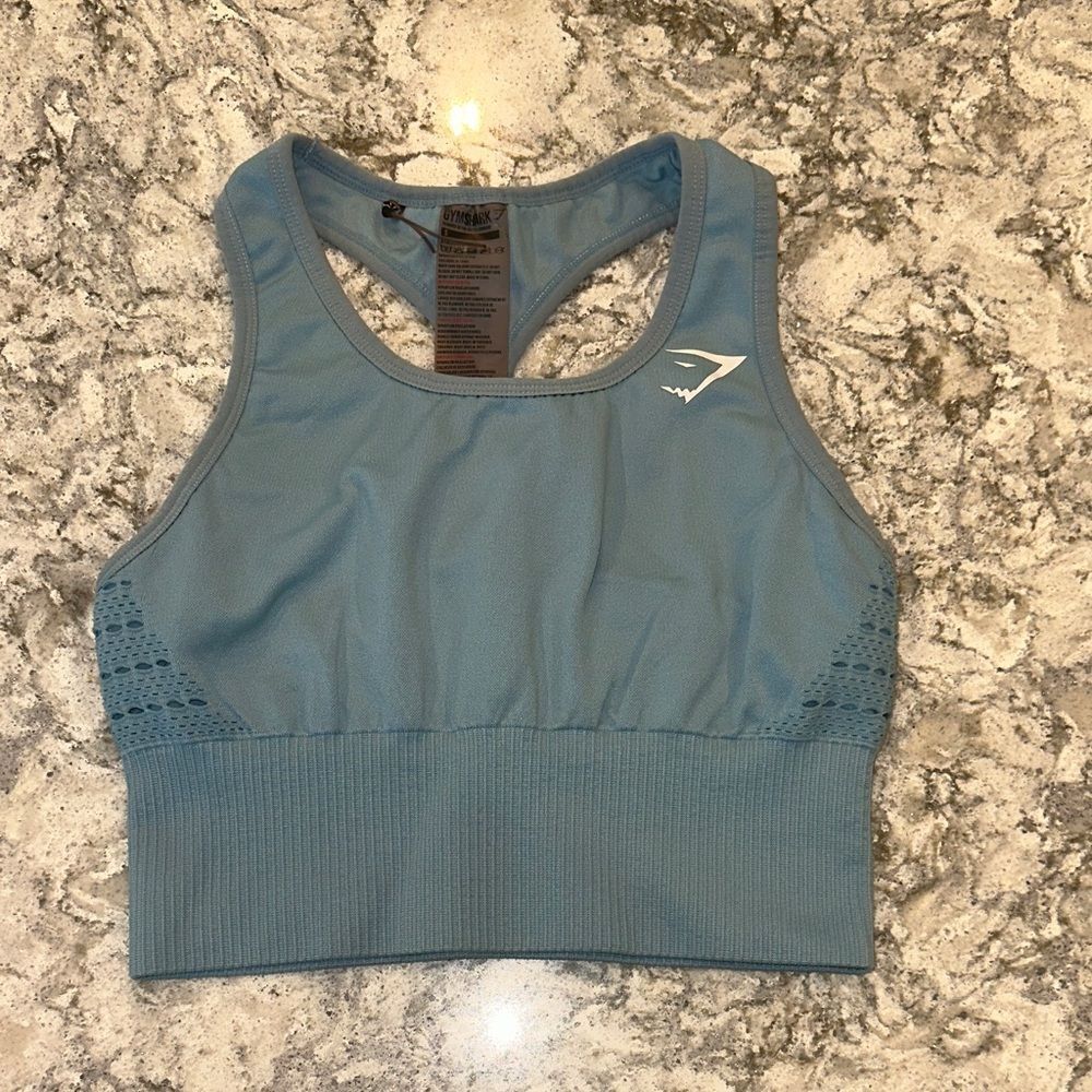 💪 Gymshark Blue Seamless Sports Bra – Size Small